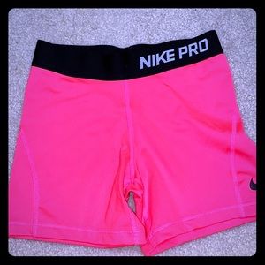 Pink Nike Pro Spandex